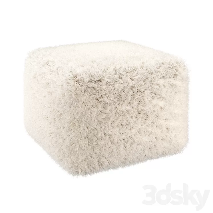 Fur pouf 3D Model