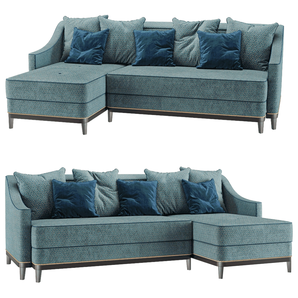 Furman - Corner sofa bed Luna 3D Model