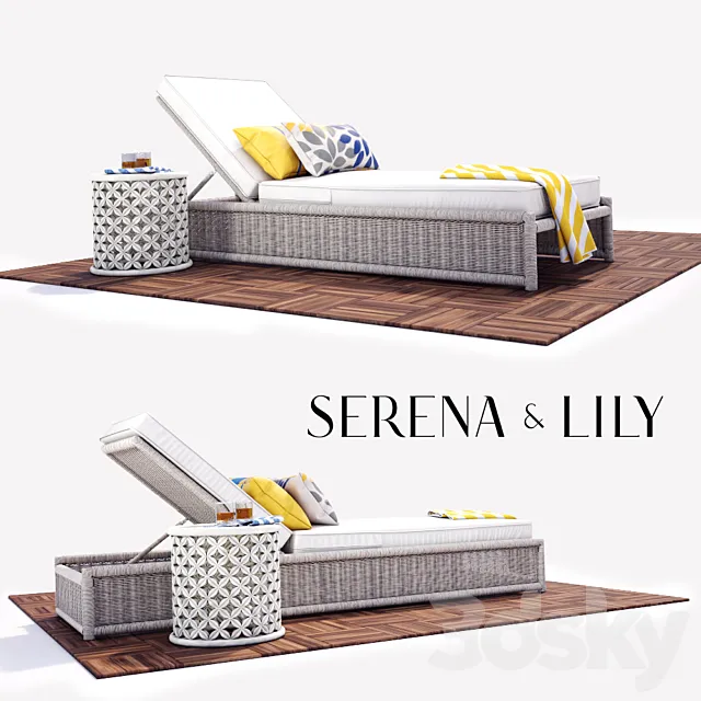 Furn Pacifica chaise lounge 3D Model