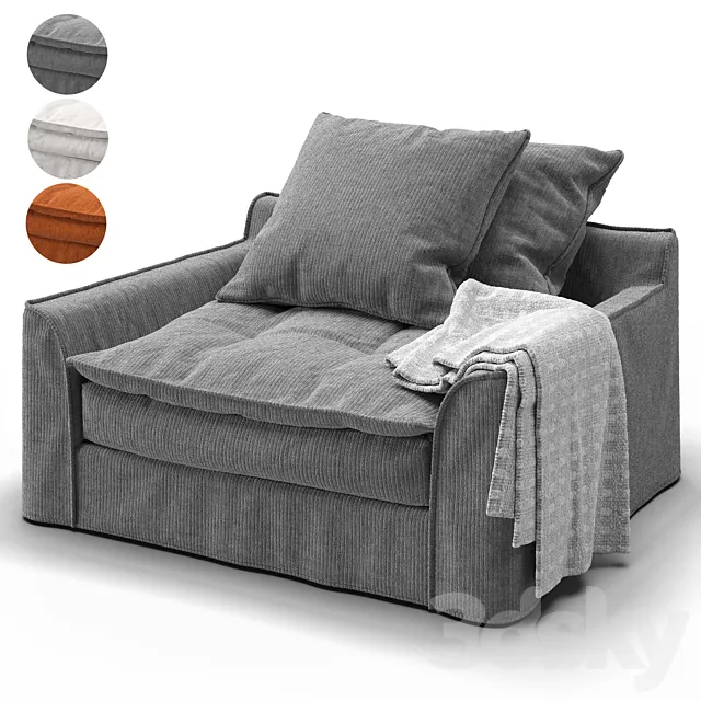 Furninova Sake armchair in 3 colors 3D Model