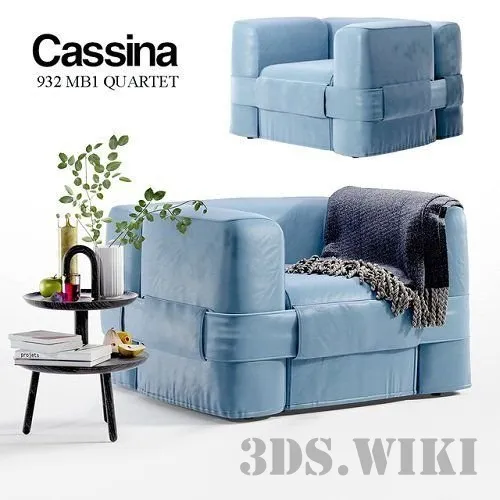 furniture - 932 MB1 QUARTET Cassina 3D Model