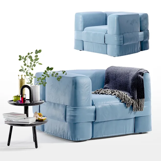 furniture - 932 MB1 QUARTET Cassina armchair 3D Model