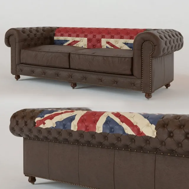 furniture - 98 Kensington Union Jack Sofa 3D Model