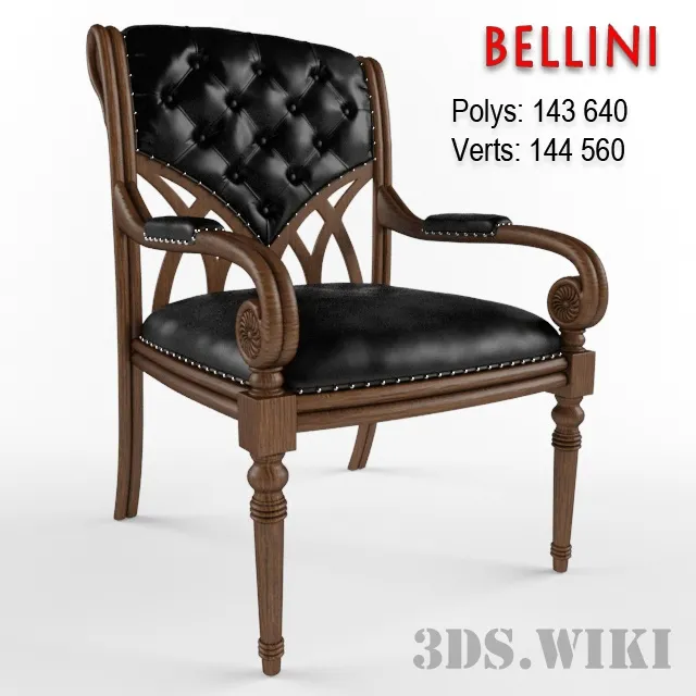 furniture - A leather arm-chair is Albion 3D Model