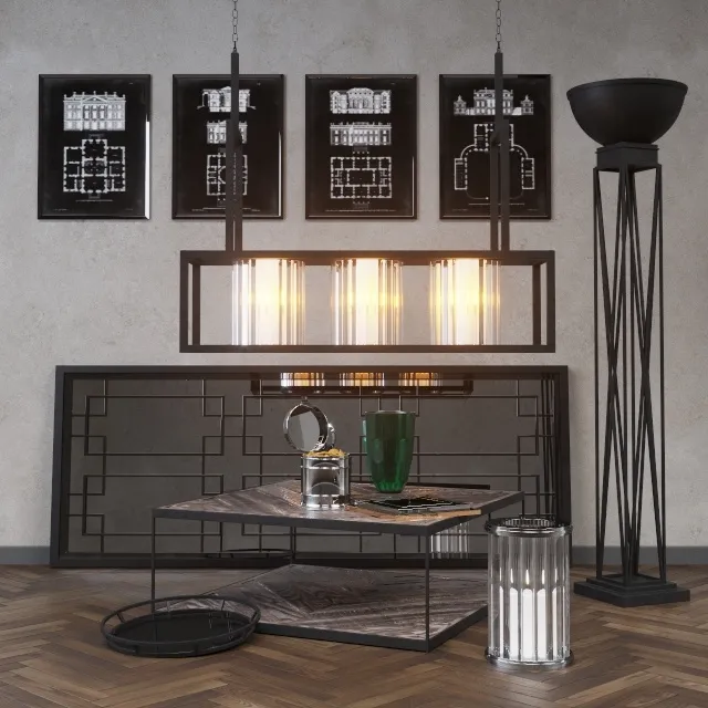 furniture - Accessories set 3D Model