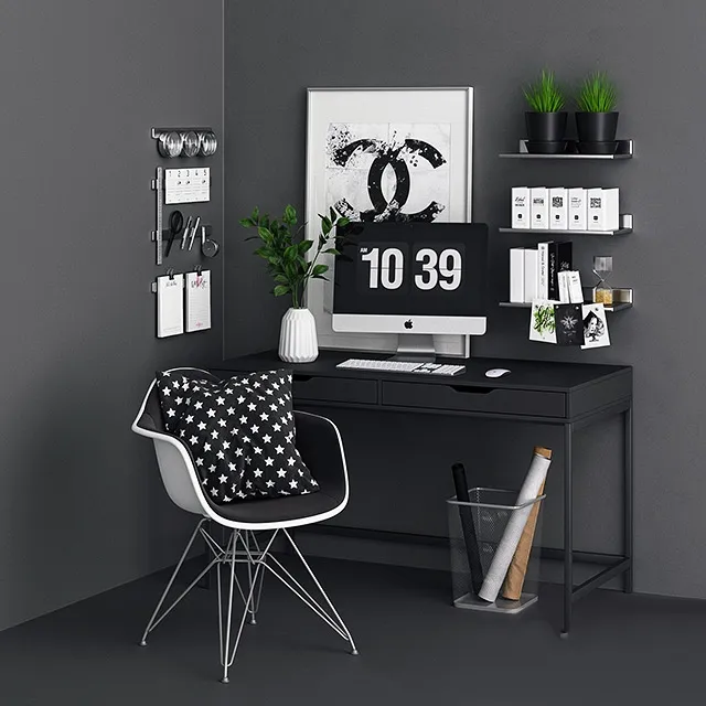 furniture - Alex Monotone desk 3D Model