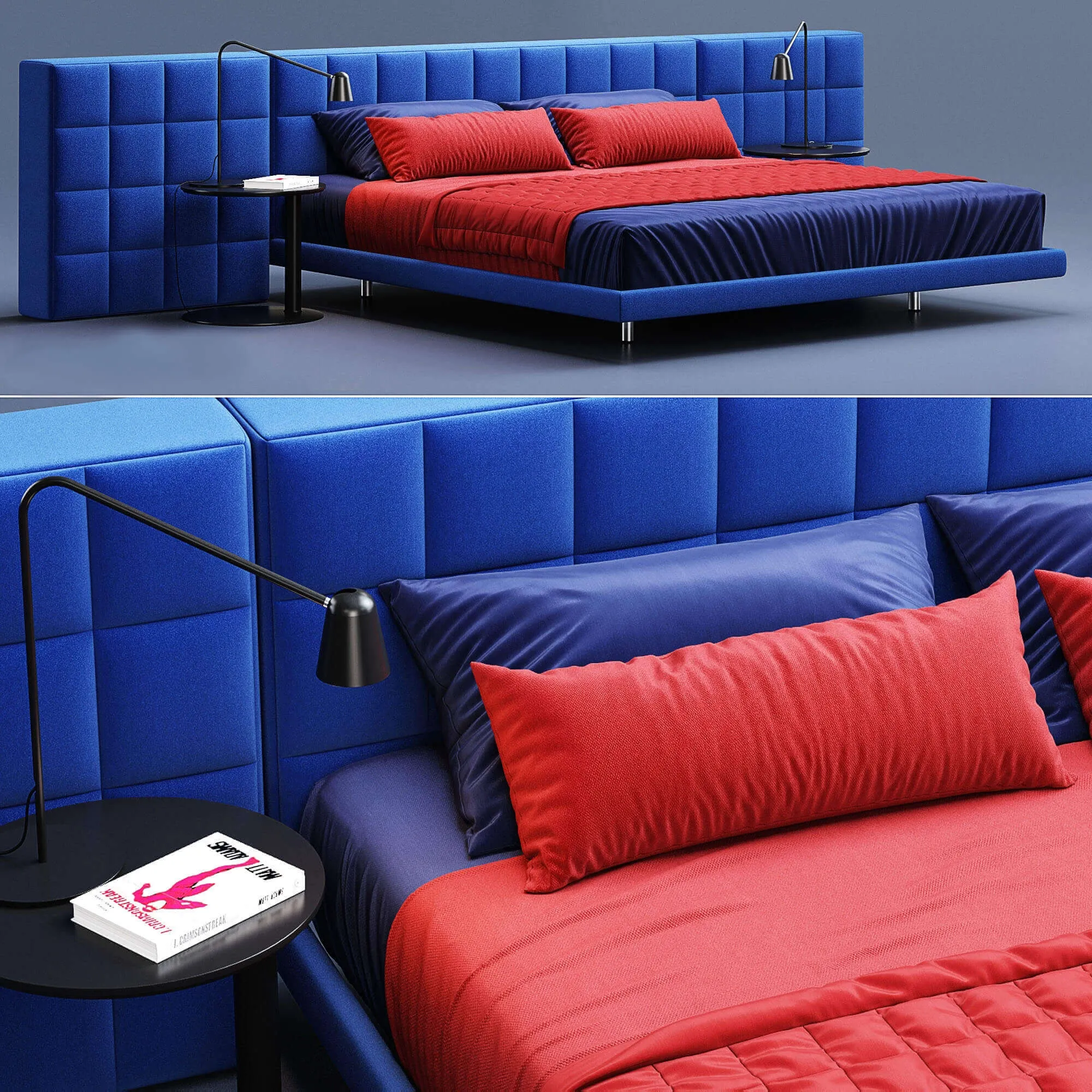 furniture - Alfa Bed by Zanotta 3D Model