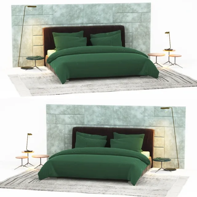 furniture - Alfred soft bed Baxter 3D Model