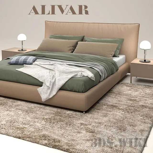 furniture - Alivar Suite bed 3D Model