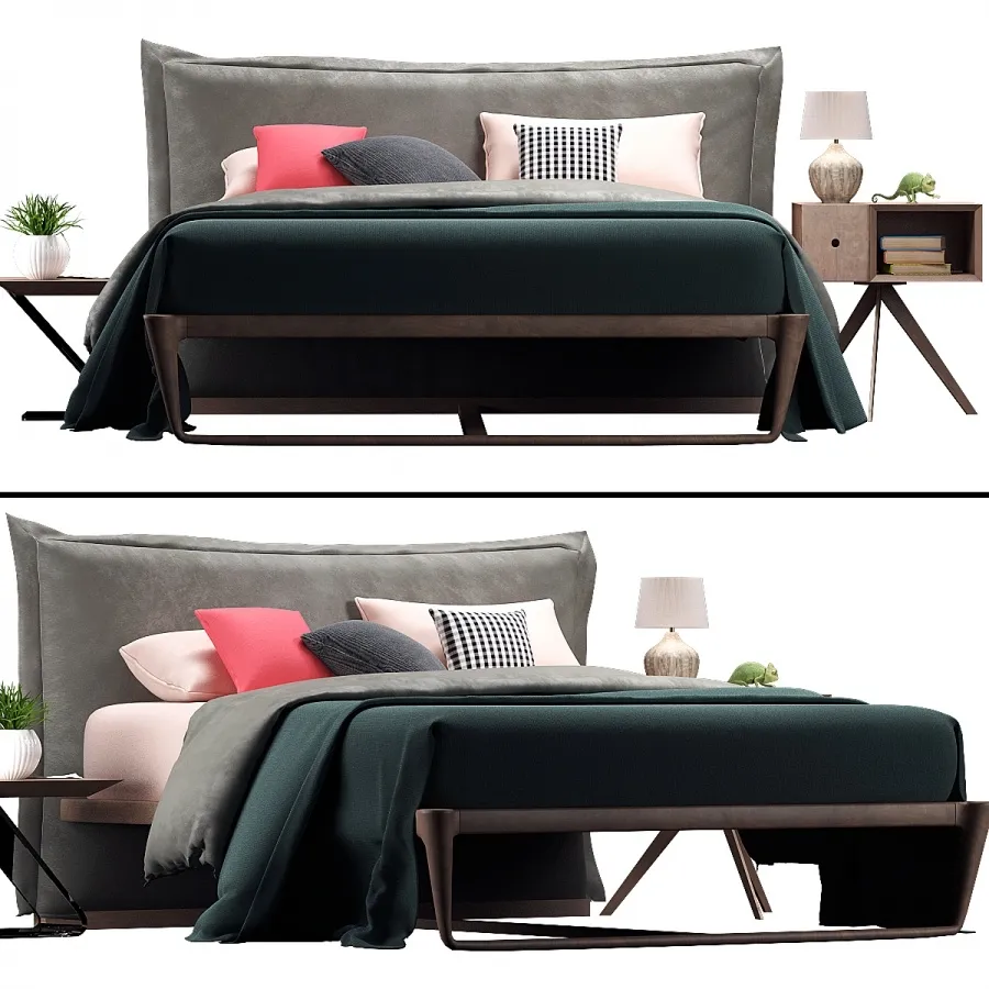furniture - AltaCorte Pegaso bed collection ecolab  night 3D Model