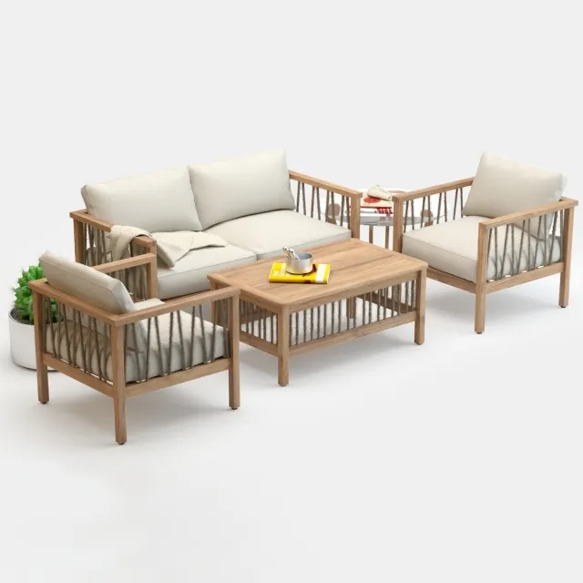 furniture - Altinci Cadde Serenity garden sofa set 3D Model