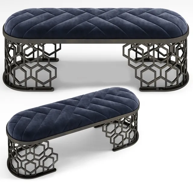 furniture - Amanda bench by Longhi 3D Model