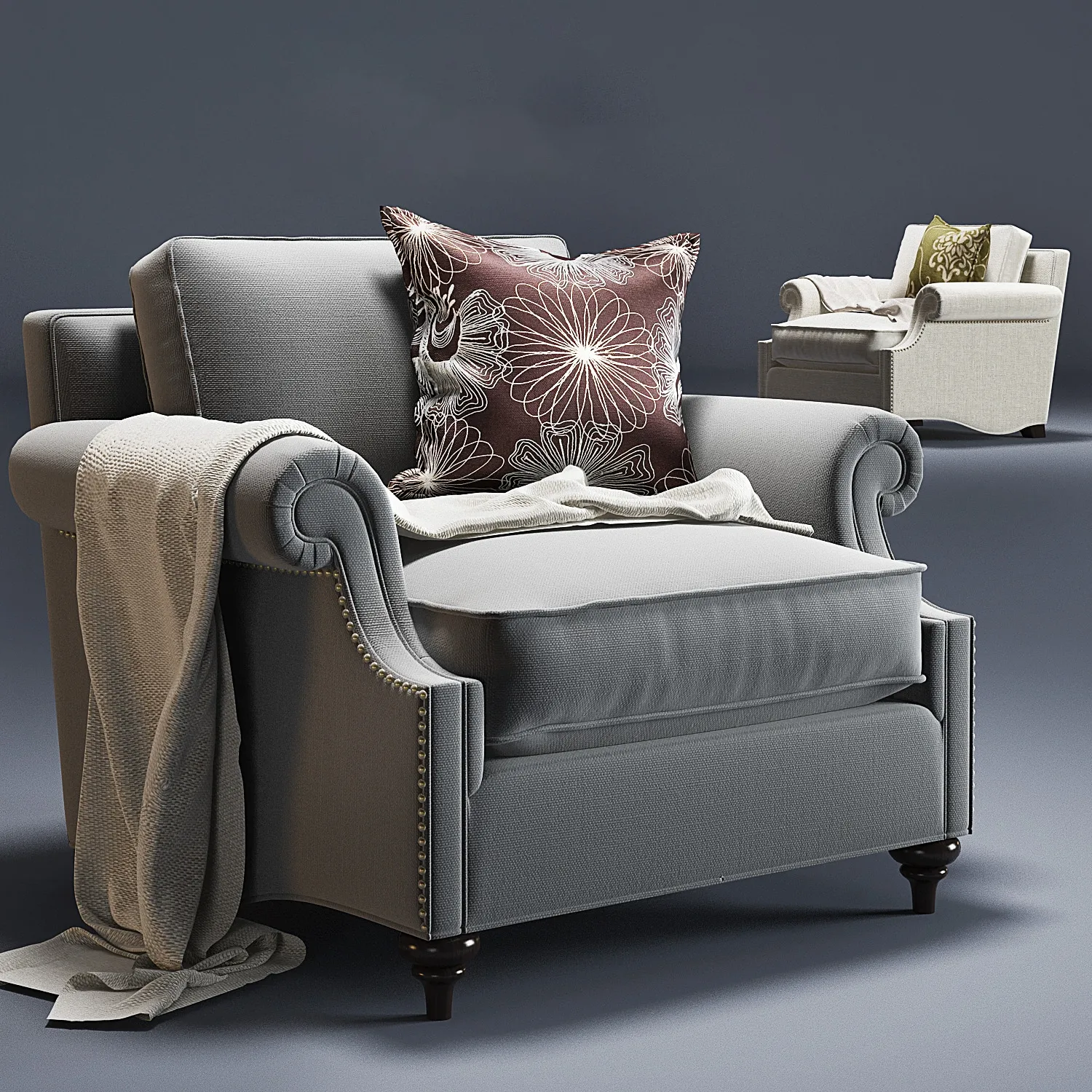 furniture - Ancil armchair 05 3D Model