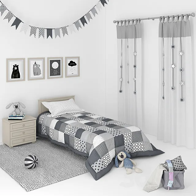 Furniture and accessories for children's room 4 3DModel