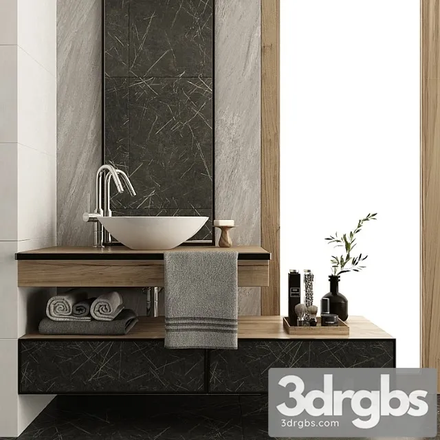 Furniture and Decor for Bathroom 12 3D Model Free