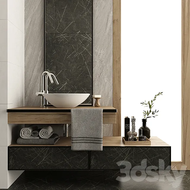 Furniture and decor for bathroom 12 3DModel