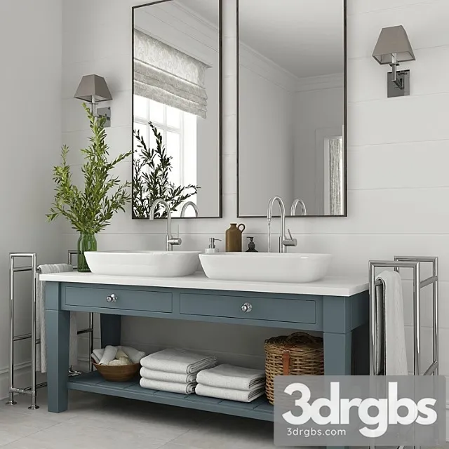 Furniture and Decor For Bathrooms 2 3D Model Free