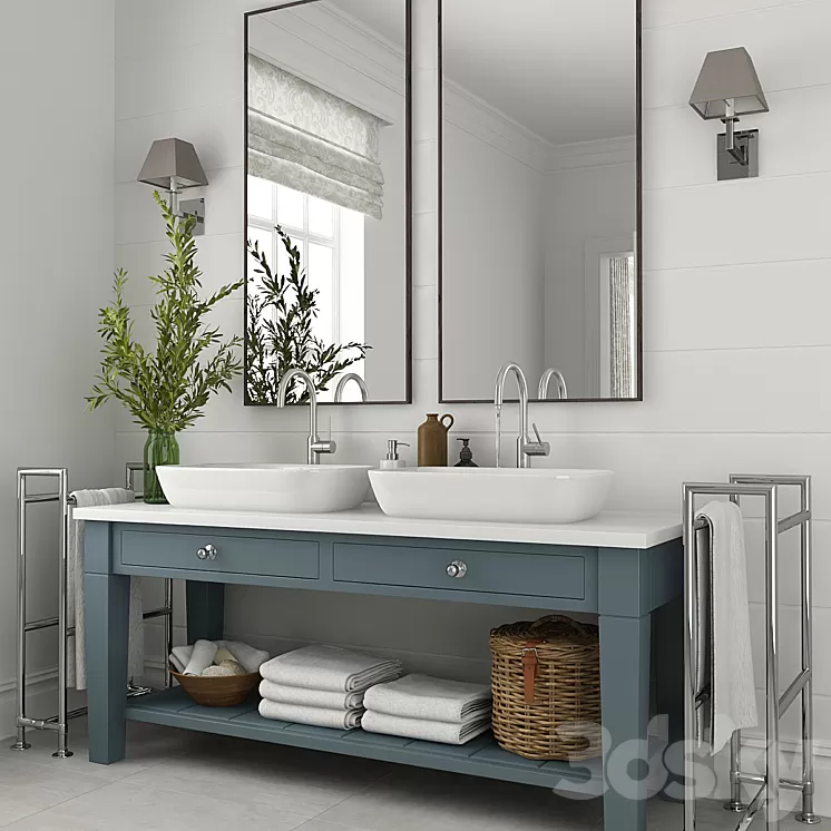 Furniture and decor for bathrooms 3D Model