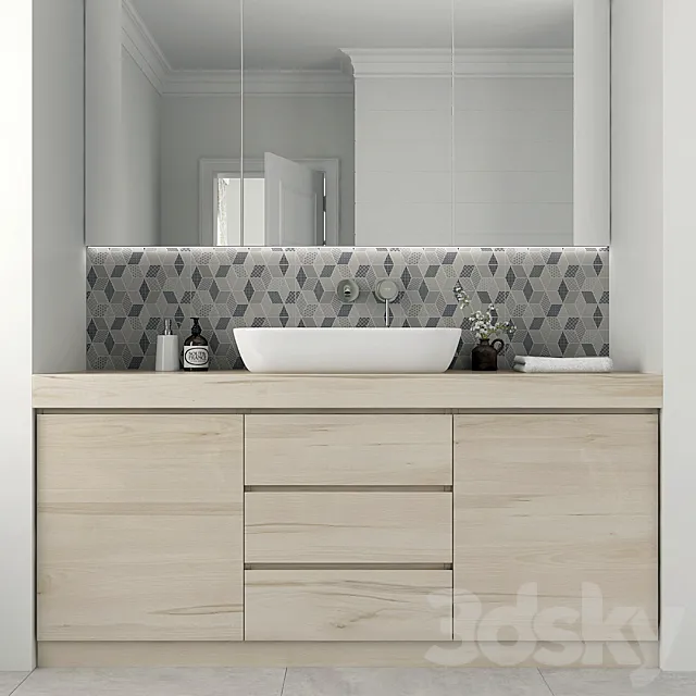 Furniture and decor for bathrooms 5 3D Model