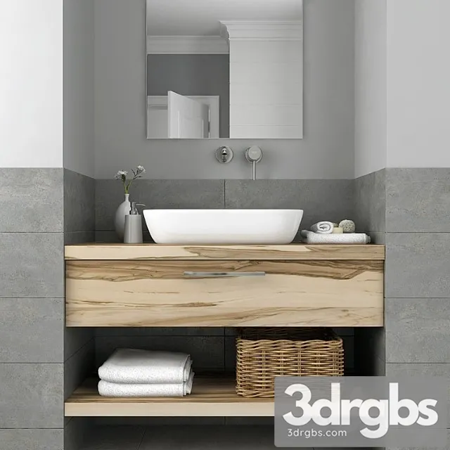 Furniture and Decor for Bathrooms 6 3D Model Free