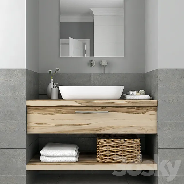 Furniture and decor for bathrooms 6 3DModel
