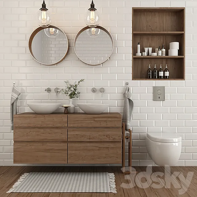 Furniture and decor for the bathroom 3D Model