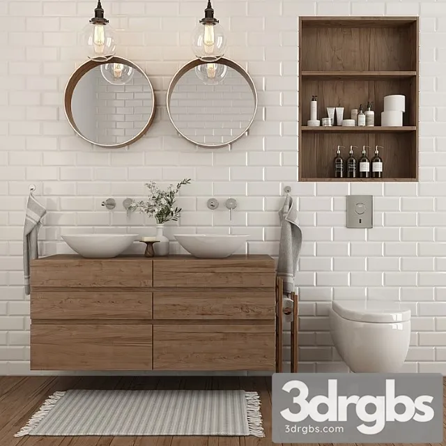 Furniture and Decor for the Bathroom 3D Model Free