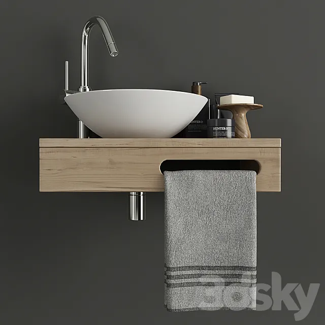 Furniture and decor for the bathroom 3D Model