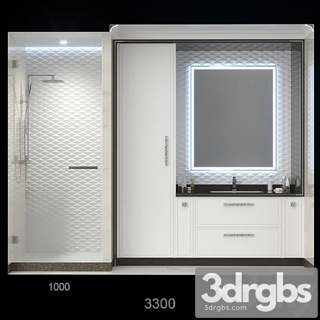Furniture and Decor In The Bathroom 2. 3D Model Free