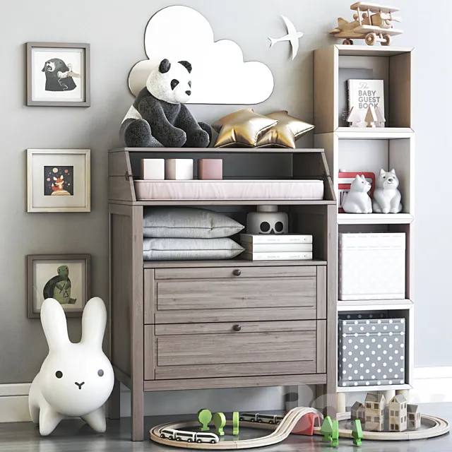 Furniture and toys for childrens 3D Model