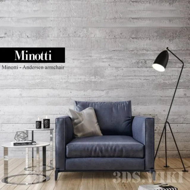 furniture - Andersen armchair 3D Model