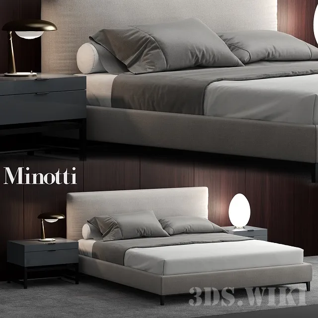 furniture - Andersen Minotti Bed 3D Model