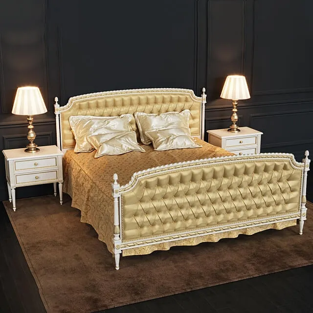 furniture - Angelo Cappellini Bed 3D Model