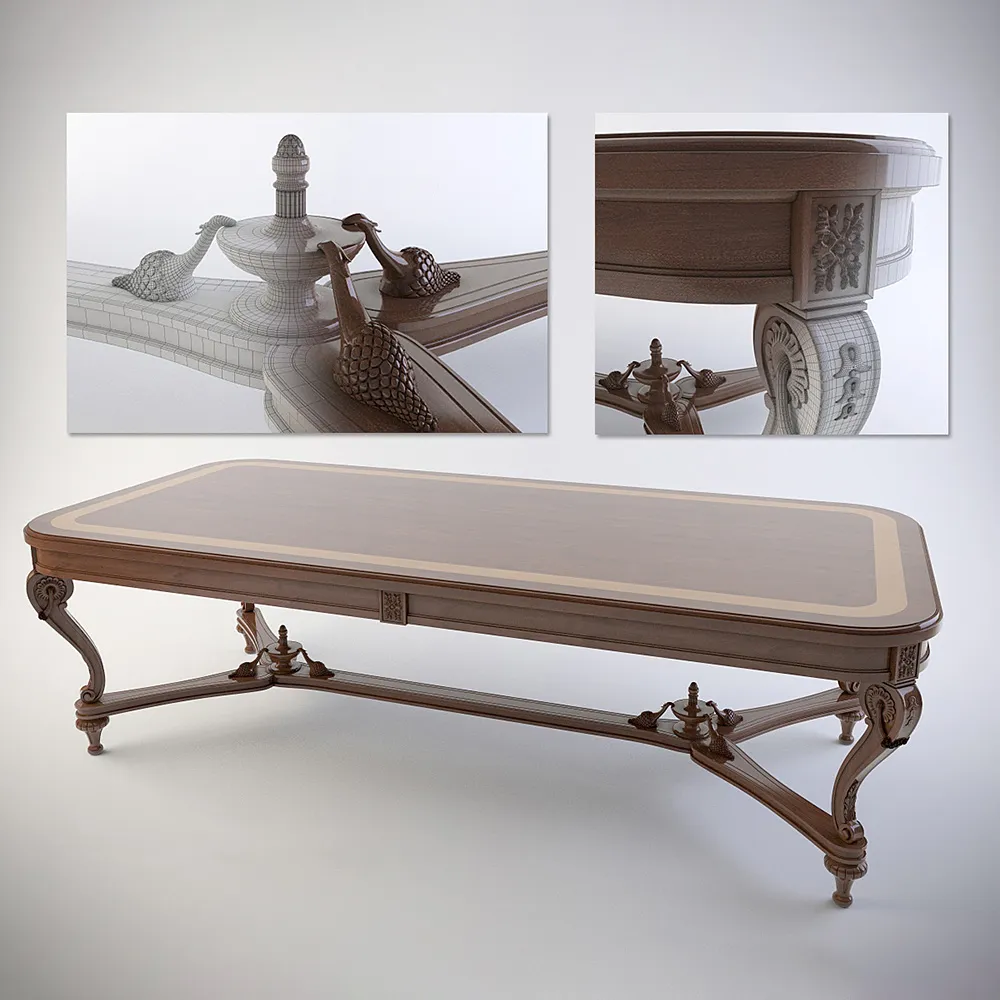 furniture - Angelo Cappellini Rubens table 04 3D Model