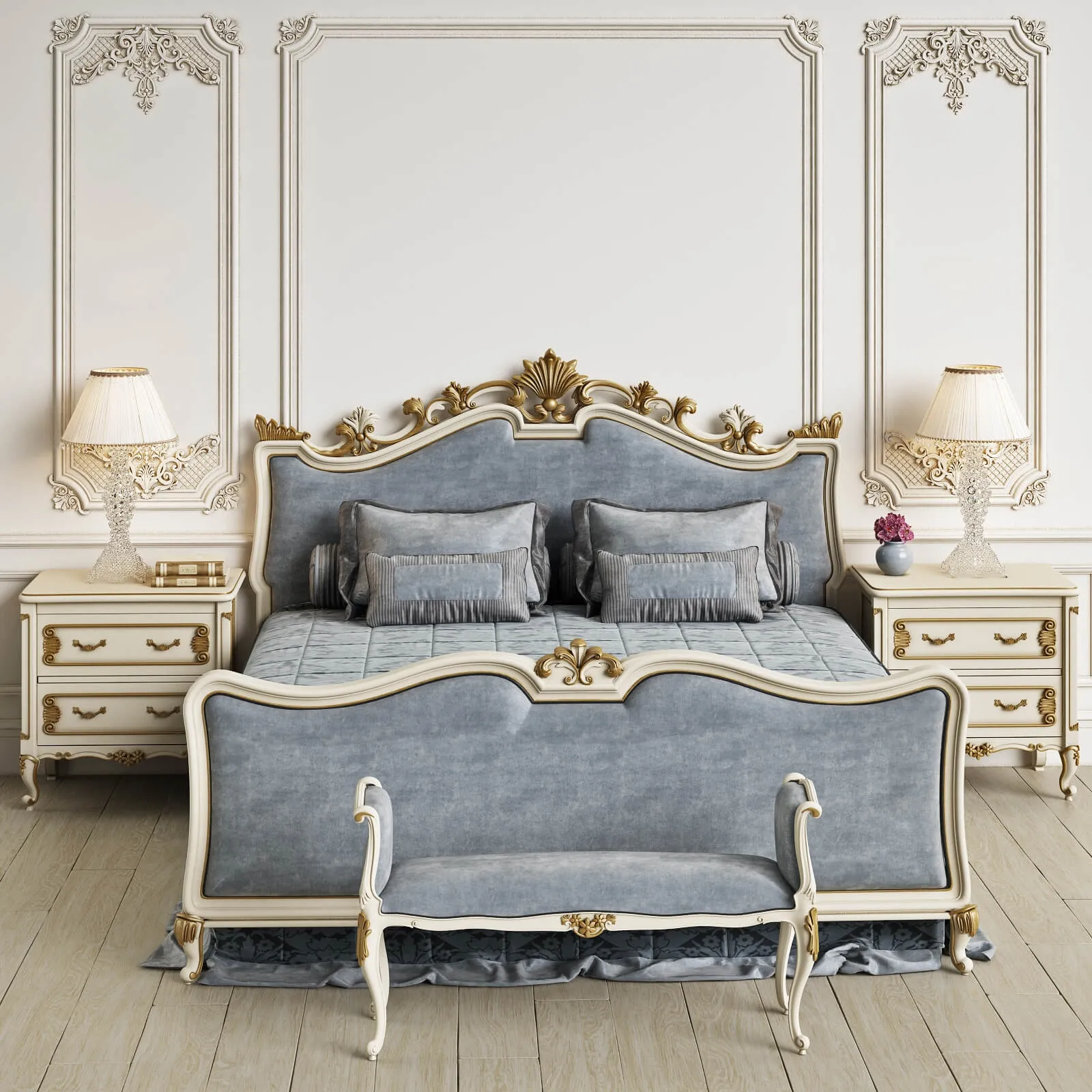 furniture - Angelo Cappellini Wagner Bed 3D Model