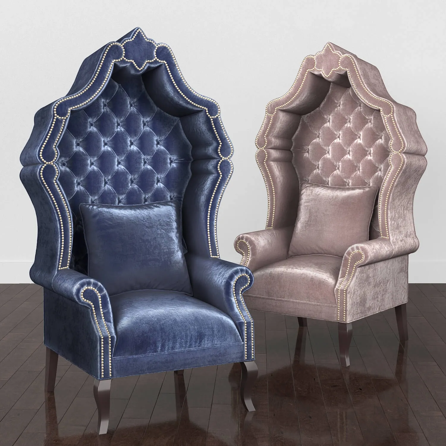 furniture - Antoinette Midnight armchair 3D Model