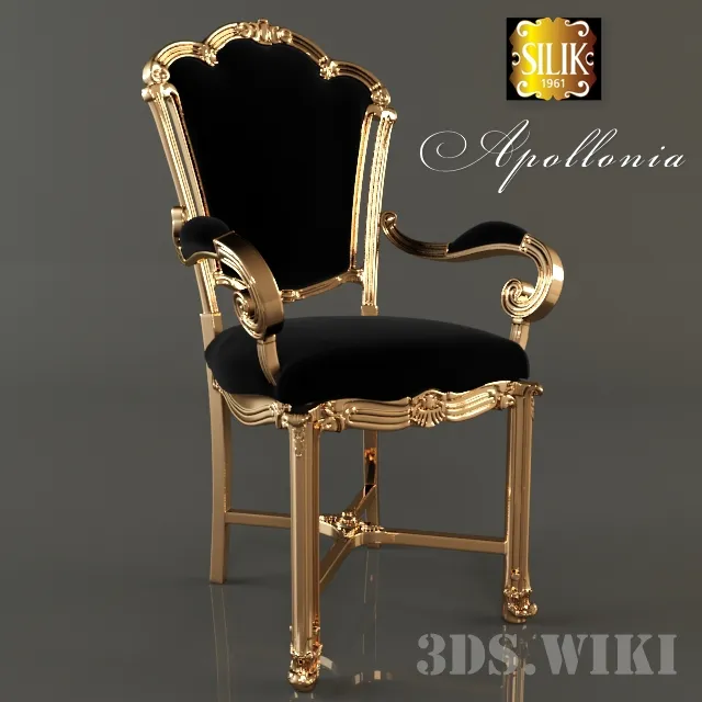furniture - Apollonia Silik chair with armrests 3D Model
