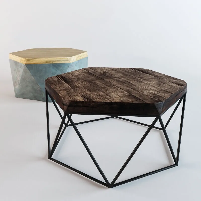 furniture - Archpole Hexagon table 3D Model