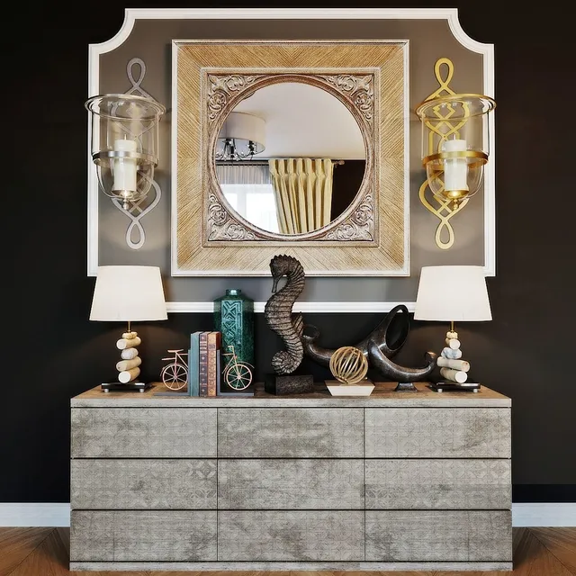 furniture - Archpole X chest of drawers with decor 3D Model