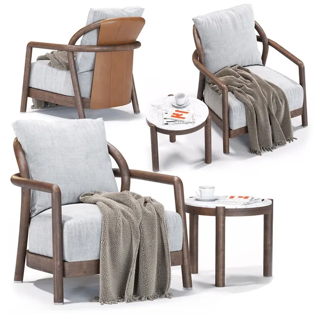 furniture - Armchair Alison 3D Model