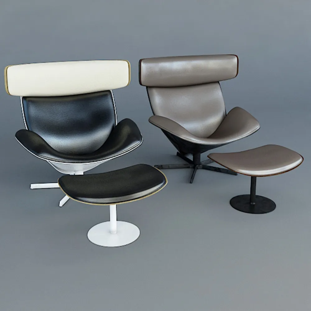 furniture - Armchair ALMORA By B&B Italia 3D Model