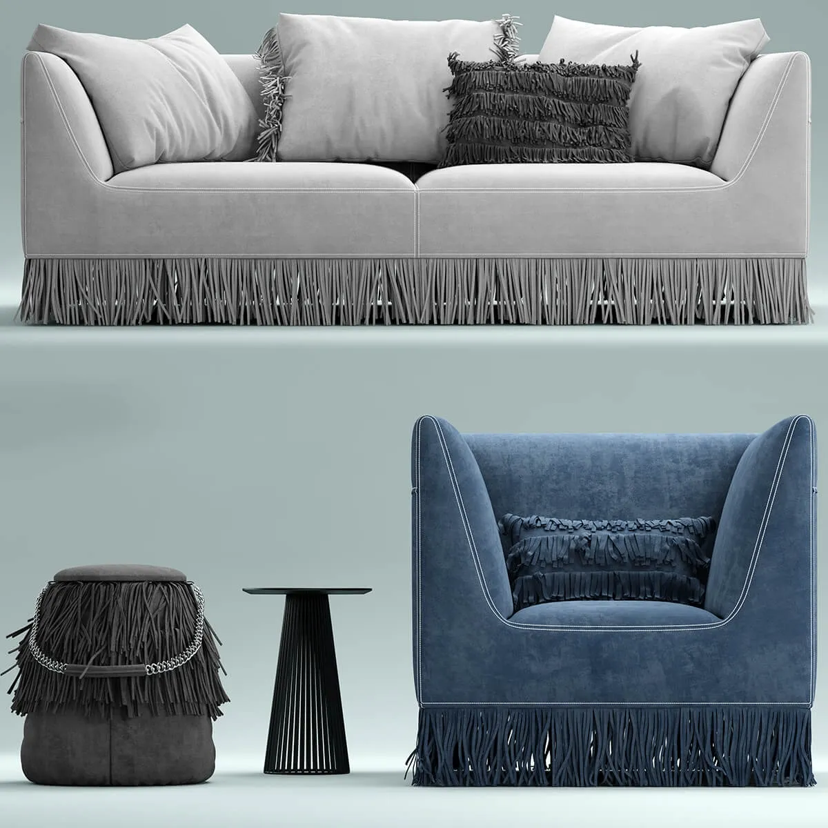 furniture - Armchair and sofa Gamma Marilyn 3D Model