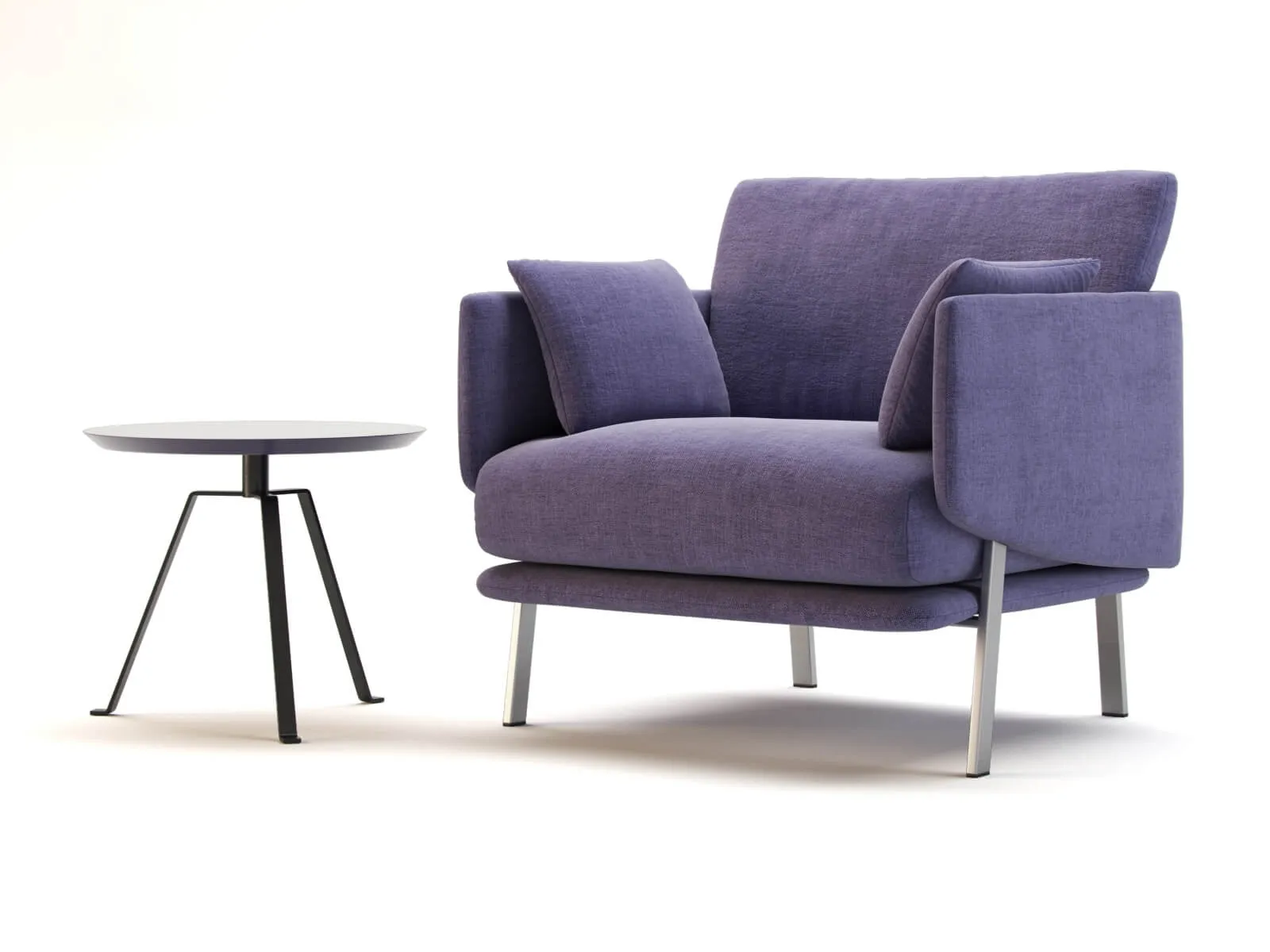 furniture - Armchair and table Bonaldo Tie 3D Model