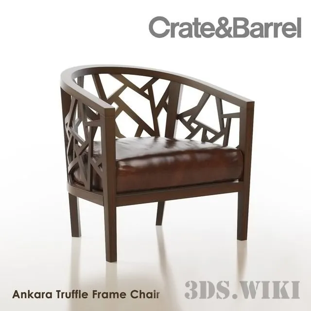 furniture - Armchair Ankara Truffle Frame 3D Model