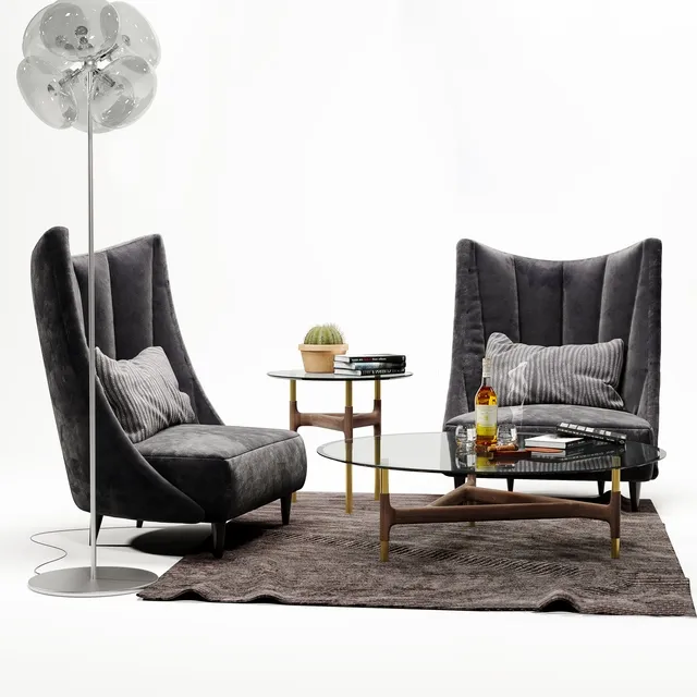 furniture - Armchair Anthea Giorgio collection 3D Model