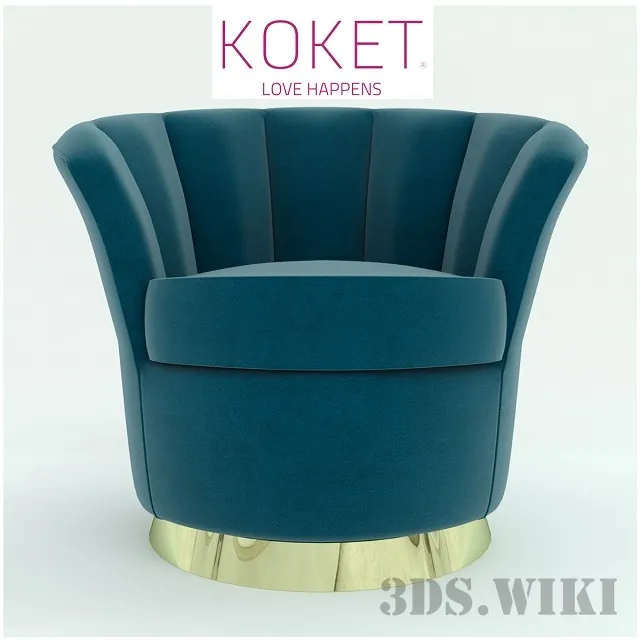furniture - Armchair Besame by KOKET 3D Model