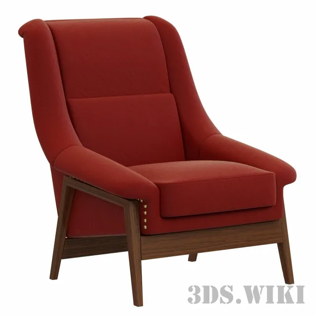 furniture - Armchair Brabbu by Covet Lounge Upholstery 3D Model