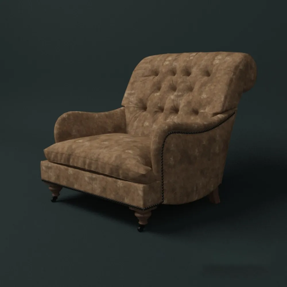 furniture - Armchair Carlton Leather Club 3D Model