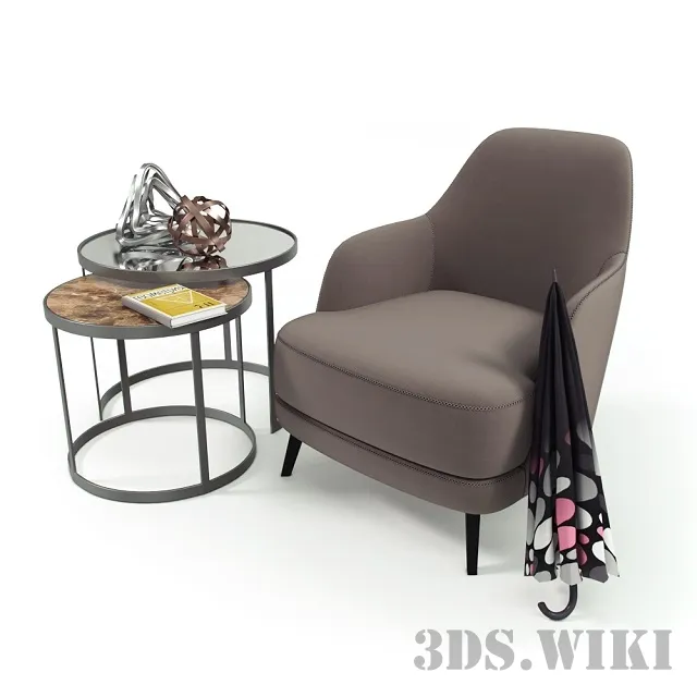 furniture - Armchair Casamilano Liz 3D Model