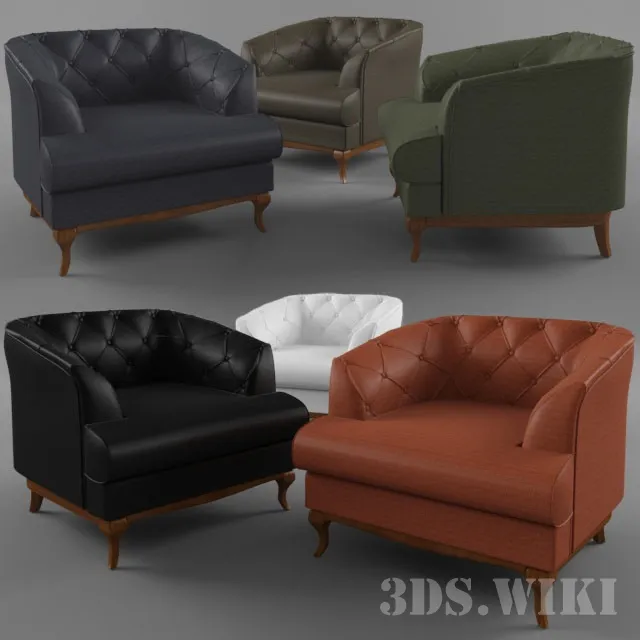 furniture - Armchair Davidos Passion 3D Model